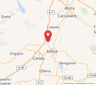 Map of Llosa de Ranes, Valencia