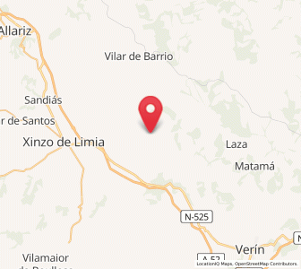 Map of Lodoselo, Galicia