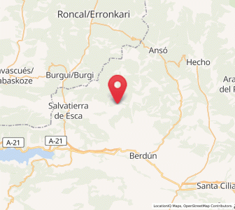 Map of Lorbés, Aragon