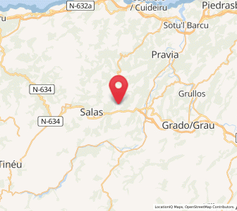 Map of Loris, Asturias