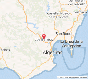 Map of Los Barrios, Andalusia