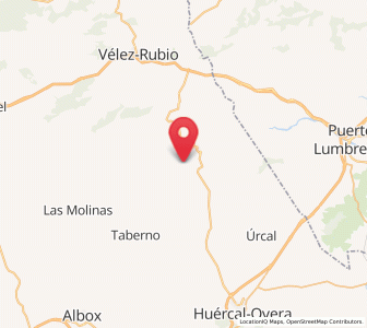 Map of Los Cabreras, Andalusia