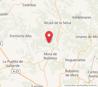 Map of Los Campillos, Aragon