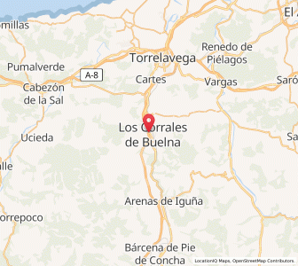 Map of Los Corrales de Buelna, Cantabria