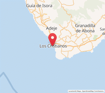 Map of Los Cristianos, Canary Islands