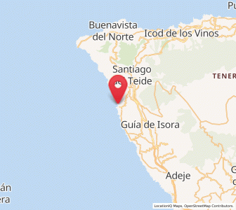 Map of Los Gigantes, Canary Islands