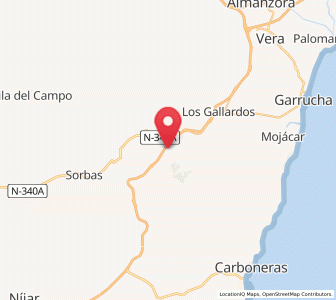 Map of Los Giles, Andalusia