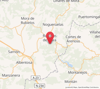 Map of Los Hornos, Aragon