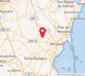 Map of Los Infiernos, Murcia