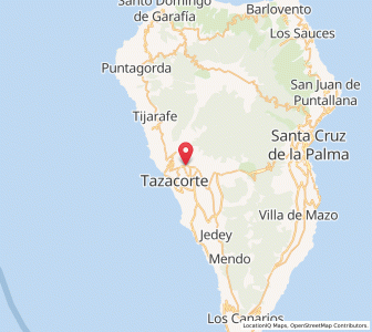 Map of Los Llanos de Aridane, Canary Islands