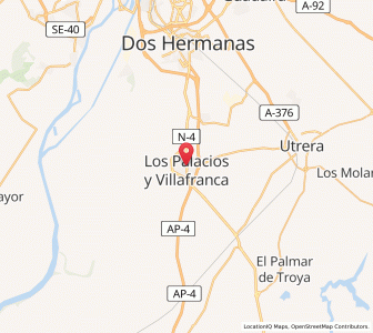 Map of Los Palacios y Villafranca, Andalusia