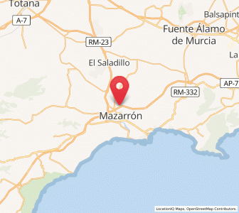 Map of Los Serranos, Murcia