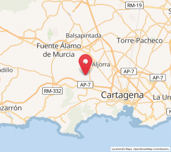 Map of Los Simonetes, Murcia