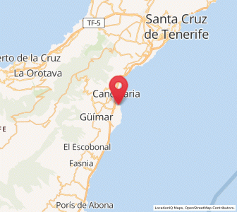 Map of Los Toscales de la Viuda, Canary Islands