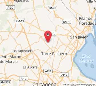 Map of Los Urreas, Murcia