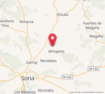 Map of Los Villares de Soria, Castille and León