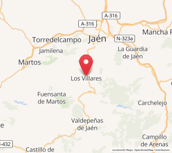Map of Los Villares, Andalusia