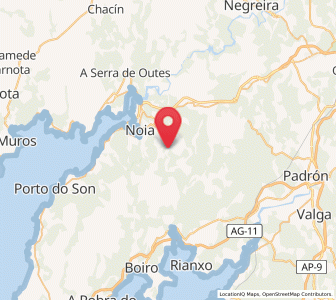 Map of Lousame, Galicia
