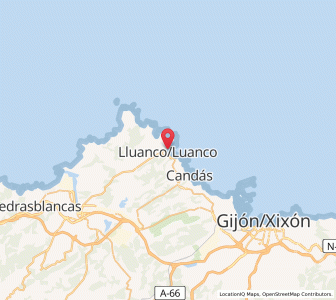 Map of Luanco, Asturias