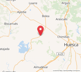 Map of Lupiñén, Aragon
