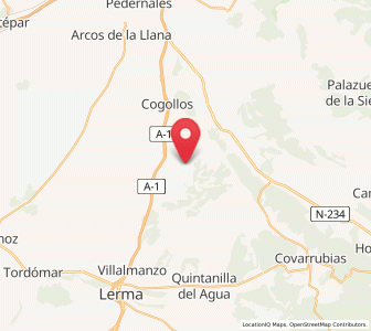 Map of Madrigal del Monte, Castille and León