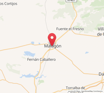 Map of Malagón, Castille-La Mancha