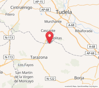 Map of Malón, Aragon