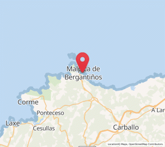 Map of Malpica, Galicia