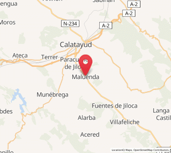 Map of Maluenda, Aragon