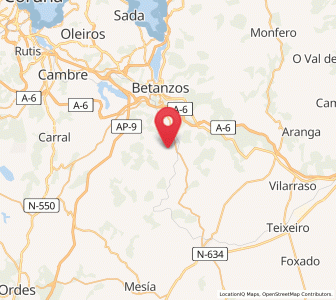 Map of Mandaio, Galicia