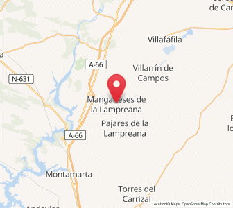 Map of Manganeses de la Lampreana, Castille and León
