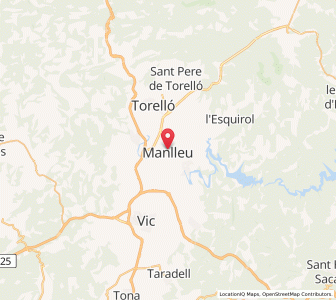 Map of Manlleu, Catalonia