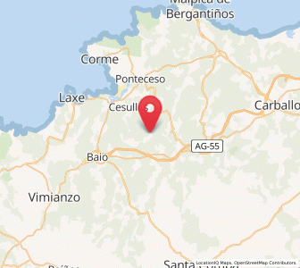 Map of Margarida, Galicia