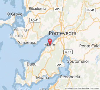 Map of Marín, Galicia
