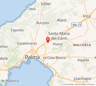 Map of Marratxí, Balearic Islands