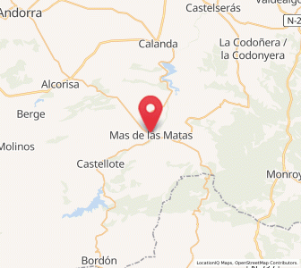 Map of Mas de las Matas, Aragon