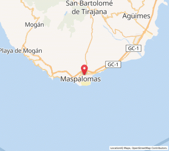 Map of Maspalomas, Canary Islands