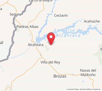 Map of Mata de Alcántara, Extremadura