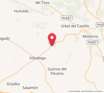 Map of Melgosa de Villadiego, Castille and León