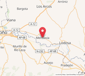 Map of Mendavia, Navarre