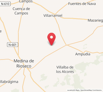 Map of Meneses de Campos, Castille and León