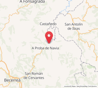 Map of Mera, Galicia