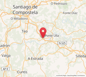 Map of Merín, Galicia