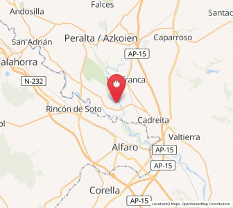 Map of Milagro, Navarre