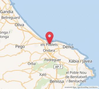 Map of Mirarrosa, Valencia
