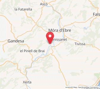 Map of Miravet, Catalonia