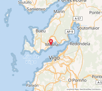 Map of Moaña, Galicia