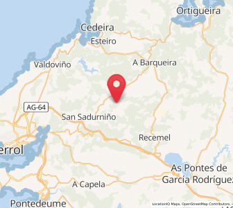 Map of Moeche, Galicia