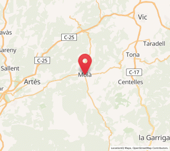 Map of Moià, Catalonia