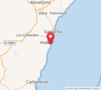 Map of Mojacar Playa, Andalusia